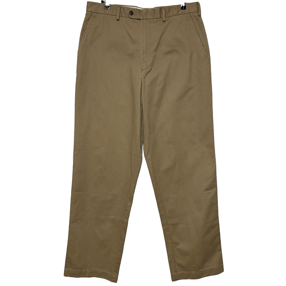 Cremieux Pant Mens 36x32 Brown Chino Khaki Biarritz Dress Casual Office Classics
